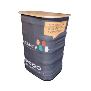 Borne d'accueil avec chaussette logotée