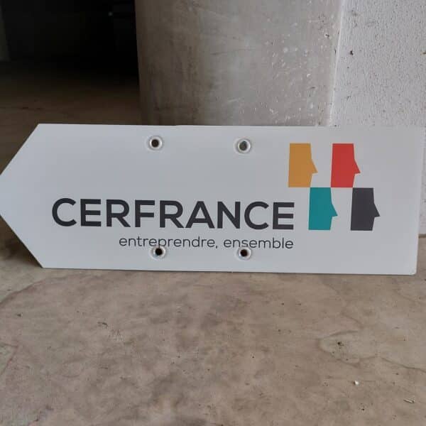 Panneaux flèche direction gauche  Cerfrance